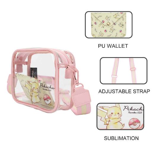 Picture of Pokemon Pikachu Number 025 Clear Crossbody & Wallet