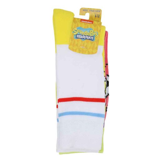 Picture of SpongeBob SquarePants Peek-a-boo  3 Pair Crew Socks