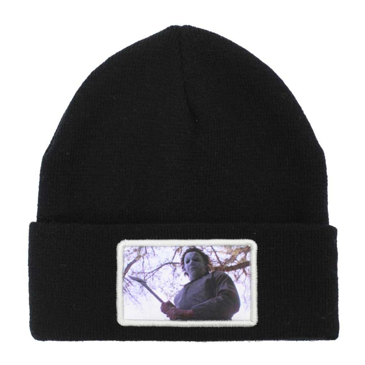 Picture of Halloween Michael Myers Sublimated Patch Cuff Beanie