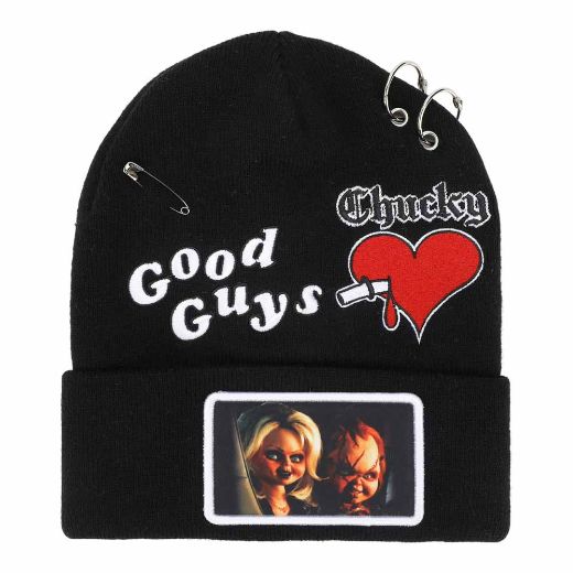 Picture of Bride of Chucky Embroidered & Sublimated Patch Cuff Beanie