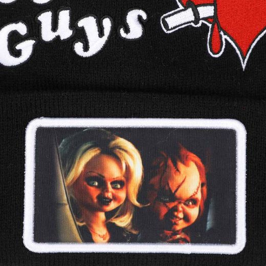Picture of Bride of Chucky Embroidered & Sublimated Patch Cuff Beanie