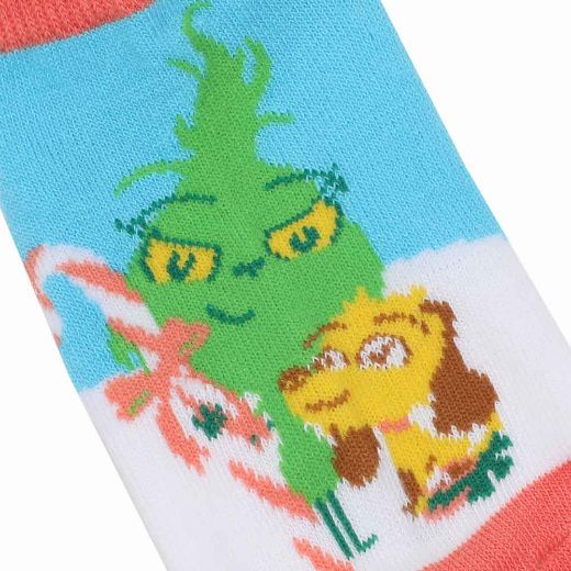 Picture of Dr. Seuss The Grinch Chibi Youth 6 Pair Ankle Socks