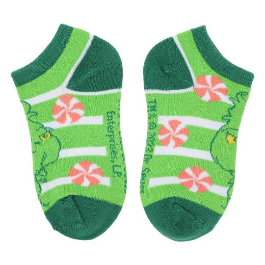 Picture of Dr. Seuss The Grinch Chibi Youth 6 Pair Ankle Socks