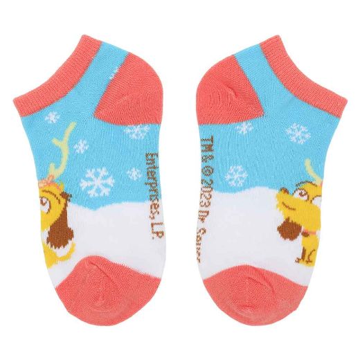 Picture of Dr. Seuss The Grinch Chibi Youth 6 Pair Ankle Socks