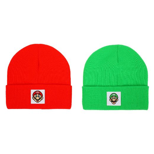 Picture of Super Mario & Luigi Youth 2 Pack Cuff Beanies