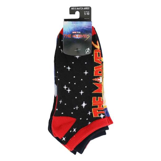 Picture of The Marvels 5 Pair Ankle Socks