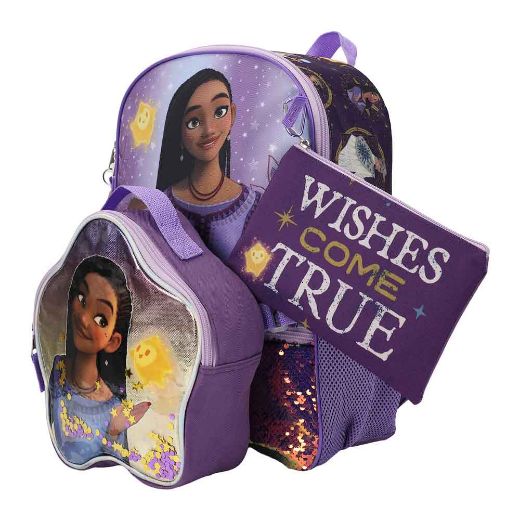 Picture of Disney Wish Asha 5 pc Youth Backpack Set