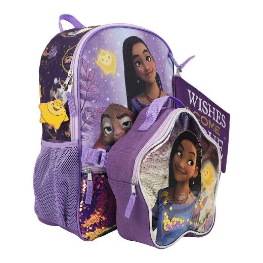 Picture of Disney Wish Asha 5 pc Youth Backpack Set