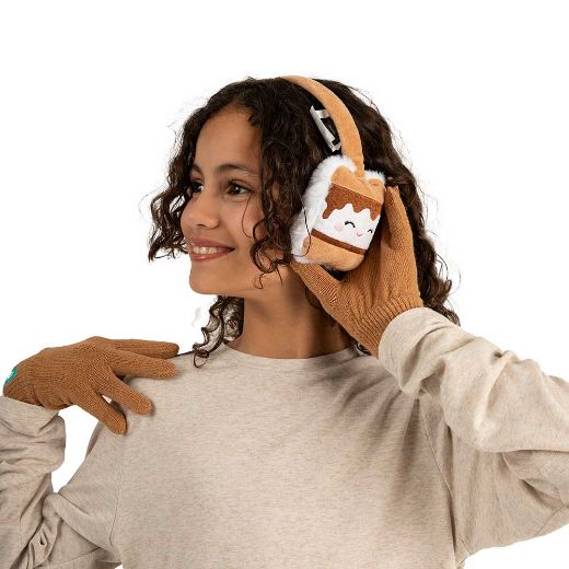 Picture of Squishmallows Carmelita Youth Earmuff & Gloves Combo