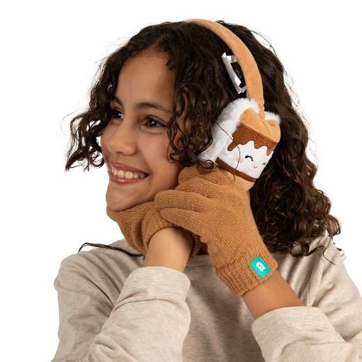 Picture of Squishmallows Carmelita Youth Earmuff & Gloves Combo