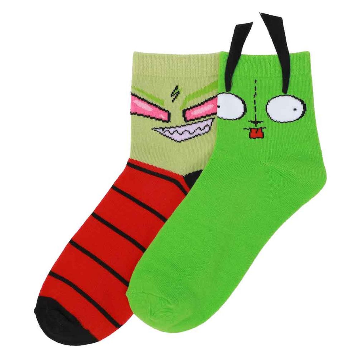 Picture of Invader Zim & GIR 3D Women's Quarter Crew 2 Pack Socks