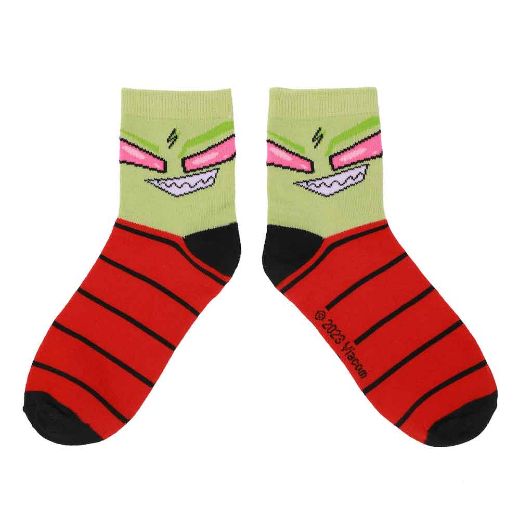 Picture of Invader Zim & GIR 3D Women's Quarter Crew 2 Pack Socks