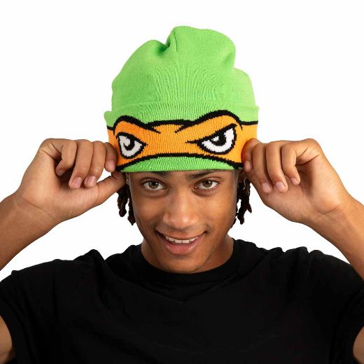 Picture of Teenage Mutant Ninja Turtles Michelangelo Cosplay Roll Down Beanie