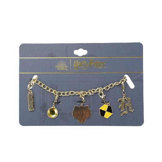 Picture of Harry Potter Hufflepuff Multi-Charmed Bracelet