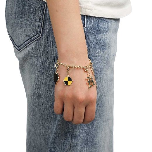Picture of Harry Potter Hufflepuff Multi-Charmed Bracelet