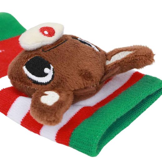 Picture of Rudolph 3D Plush 2 Pair Youth Crew Socks
