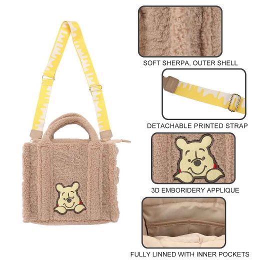 Picture of Disney Winnie the Pooh Sherpa Textured Tote Bag