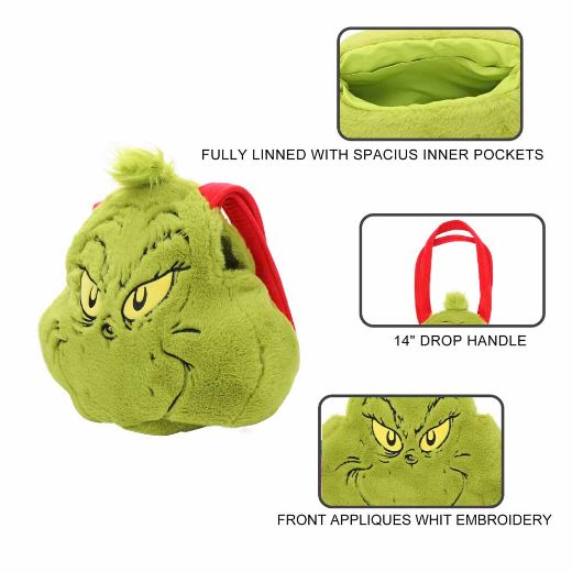 Picture of Dr. Seuss The Grinch Plush Tote Bag