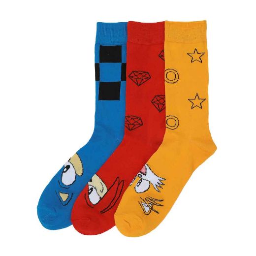 Picture of Sonic the Hedgehog Classic 3 Pair Crew Socks