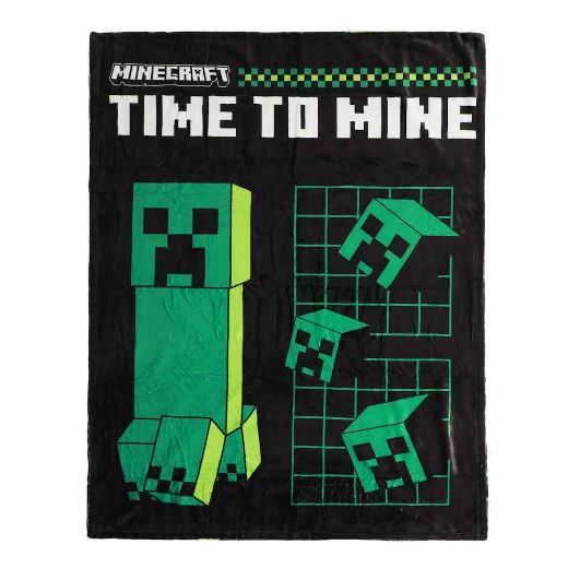 Picture of Minecraft Double Sided Creeper Fleece Throw Blanket