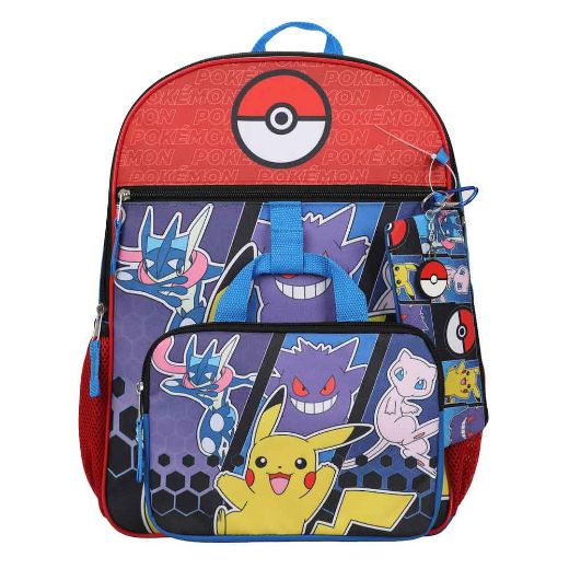 Picture of Pokemon Pokeball 5 pc Youth Backpack Set