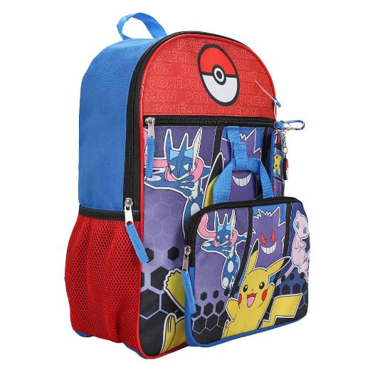 Picture of Pokemon Pokeball 5 pc Youth Backpack Set