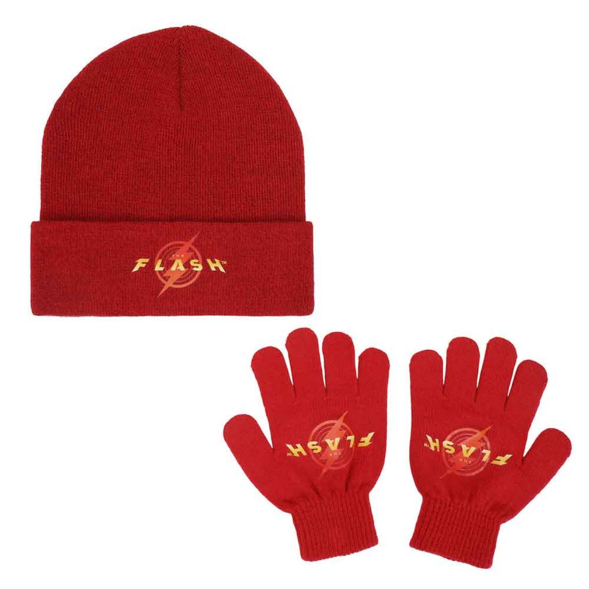 Picture of DC Comics The Flash Beanie & Glove Combo