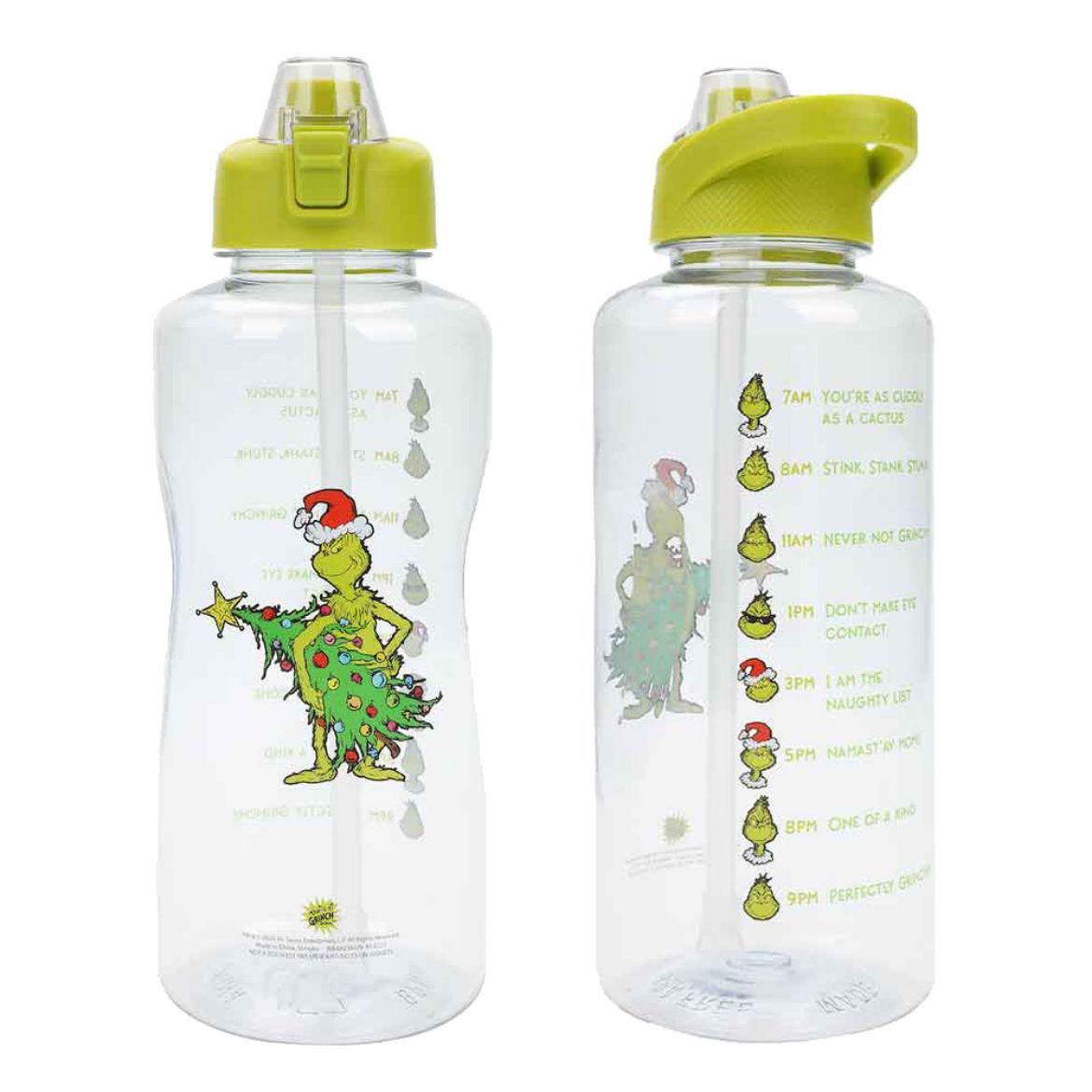 Picture of Dr. Seuss The Grinch Motivational 2 lt. Water Bottle