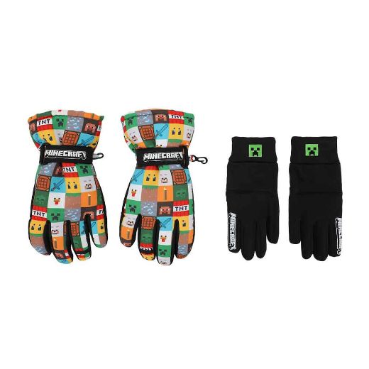 Picture of Minecraft Icons AOP Youth Ski Glove and Sure Grip Liners
