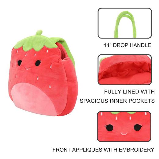 Picture of Squishmallows Scarlet the Strawberry Plush Tote Bag