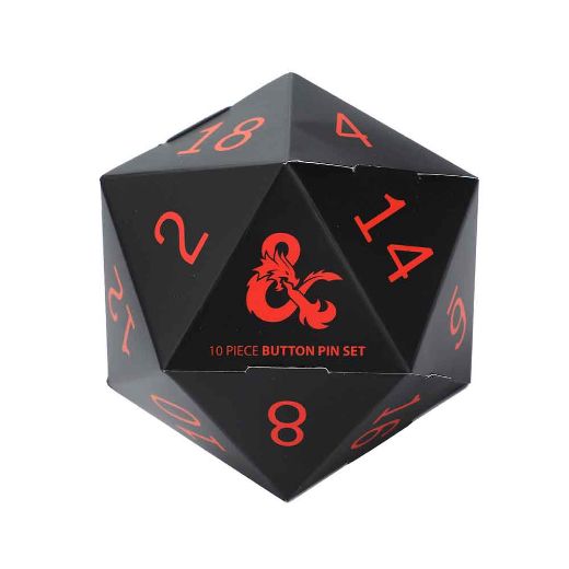 Picture of Dungeons & Dragons 10 Piece Button Pin Box Set
