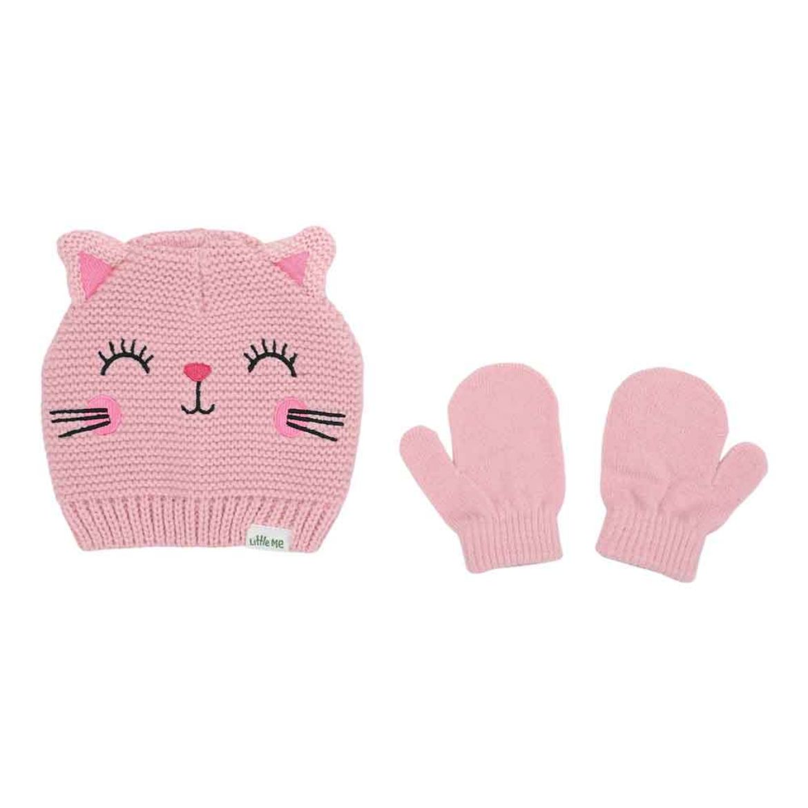 Picture of Little Me Kitty Beanie & Mitten Combo