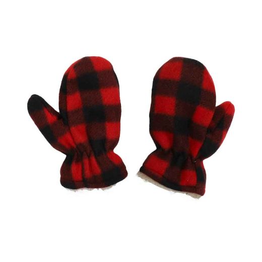 Picture of Little Me Plaid Pilot Beanie & Mitten Combo