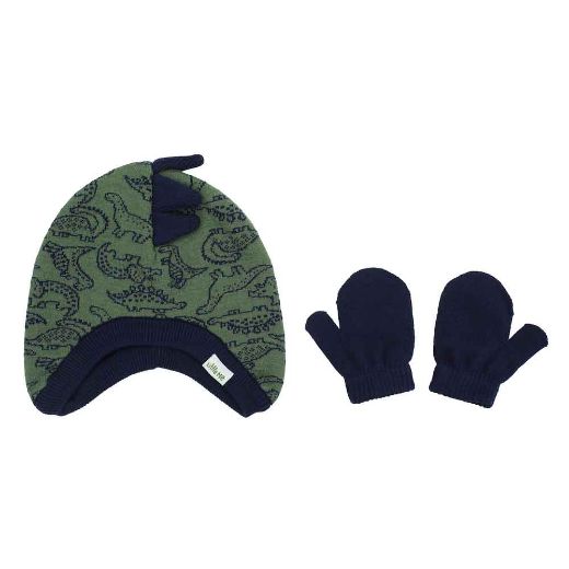 Picture of Little Me Spikes Beanie & Mitten Combo
