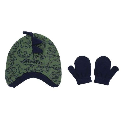 Picture of Little Me Spikes Beanie & Mitten Combo
