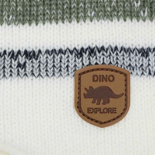 Picture of Little Me Dino Explore Pom Beanie & Mitten Set