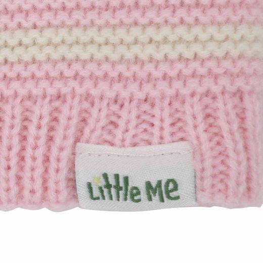 Picture of Little Me Pink Bear Beanie & Mitten Combo - Infant 3/9 M