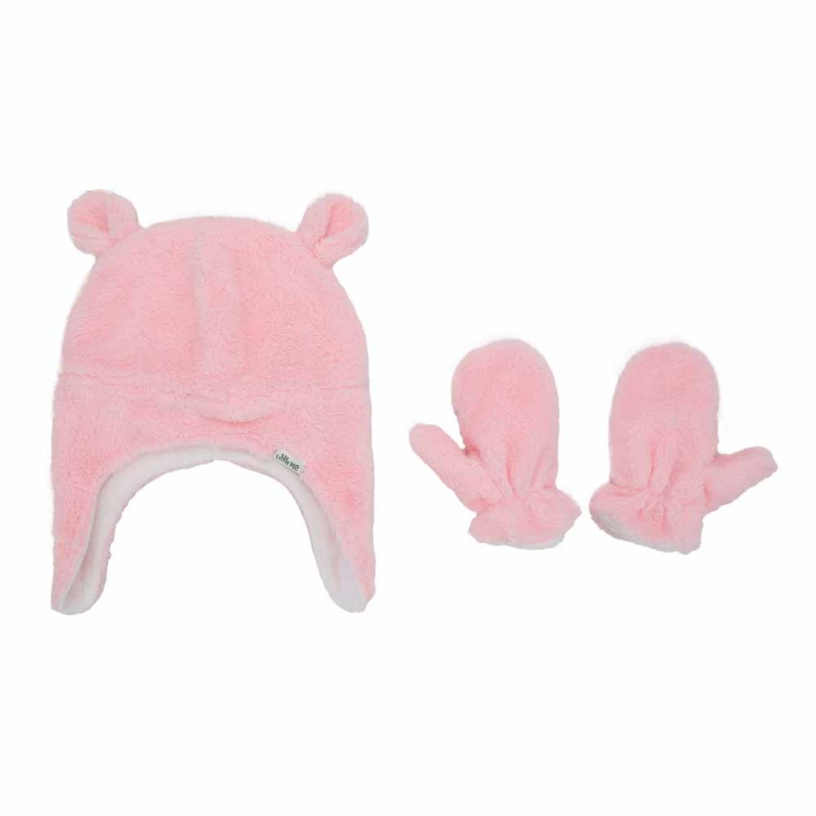 Picture of Little Me Fuzzy Bear Beanie & Mitten Combo - 24 M
