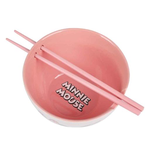 Picture of Disney Minnie Mouse 20 oz. Ceramic Ramen Bowl with Chopsticks