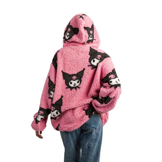 Picture of Kuromi Juniors Oversized Sherpa Fleece Hoodie