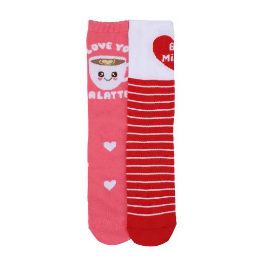 Picture of Valentine's Day 2 Pair Women's Crew Heart Shaped Box Set