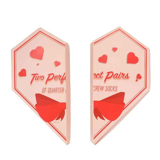 Picture of Valentine's Day 2 Pair Women's Crew Heart Shaped Box Set