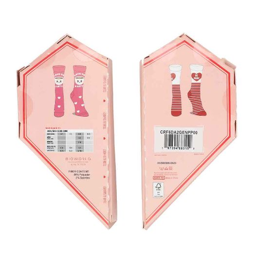 Picture of Valentine's Day 2 Pair Women's Crew Heart Shaped Box Set