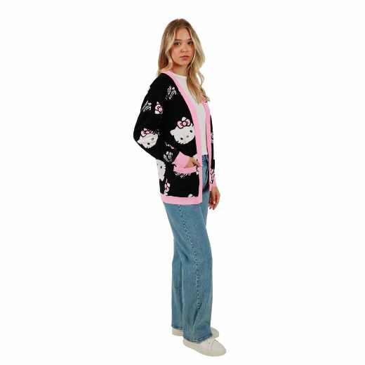 Picture of Hello Kitty Knit Rib Juniors Cardigan