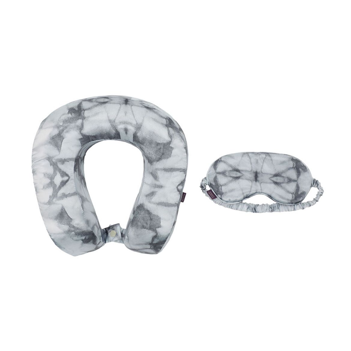 Picture of Marbled Satin Neck Pillow & Eye Mask Travel Set