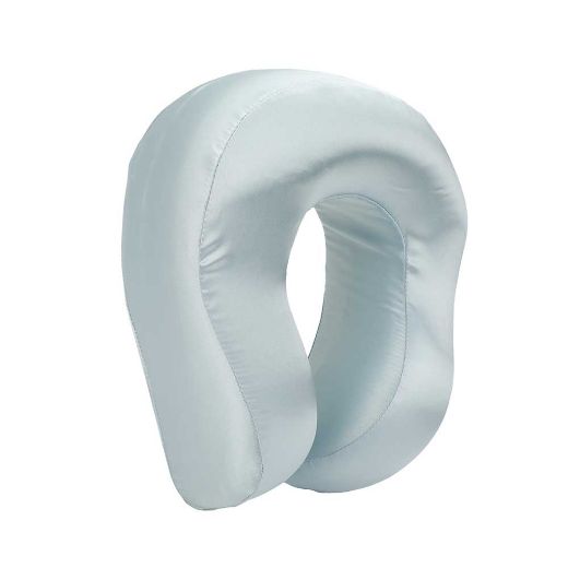Picture of Ice Blue Satin Neck Pillow & Eye Mask Travel Set