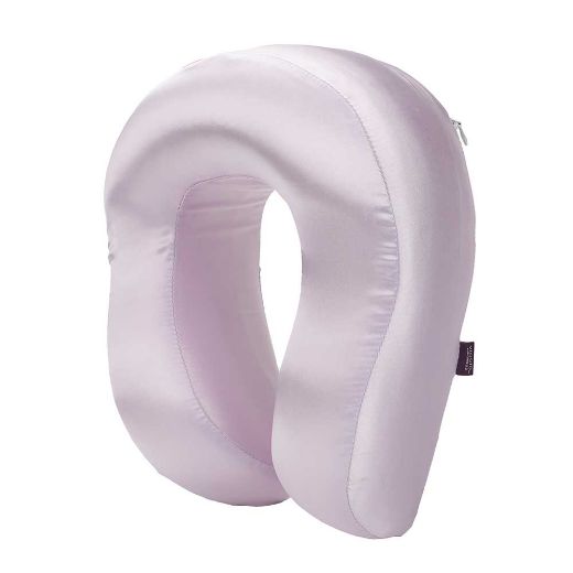 Picture of Lavender Satin Neck Pillow & Eye Mask Travel Set