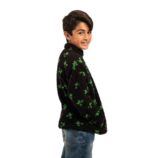 Picture of Minecraft Creeper Youth Sherpa Fleece Jacket