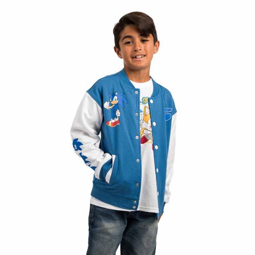 Picture of Sonic the Hedgehog Youth Fleece Varsity Jacket 