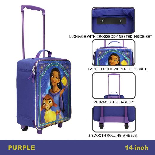 Picture of Disney Wish 14 in. Soft Sided Roller Travel Luggage & Crossbody Bag